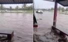 Se inunda carretera de la Riviera Veracruzana por fuertes lluvias en Veracruz