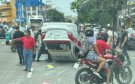 Vuelca taxi en avenida Miguel Alemán de Veracruz; hay un lesionado