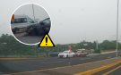 Conductor huye tras chocar su auto de lujo en el distribuidor vial JB Lobos