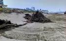 Limpian playa de Boca del Río por llegada de palizada