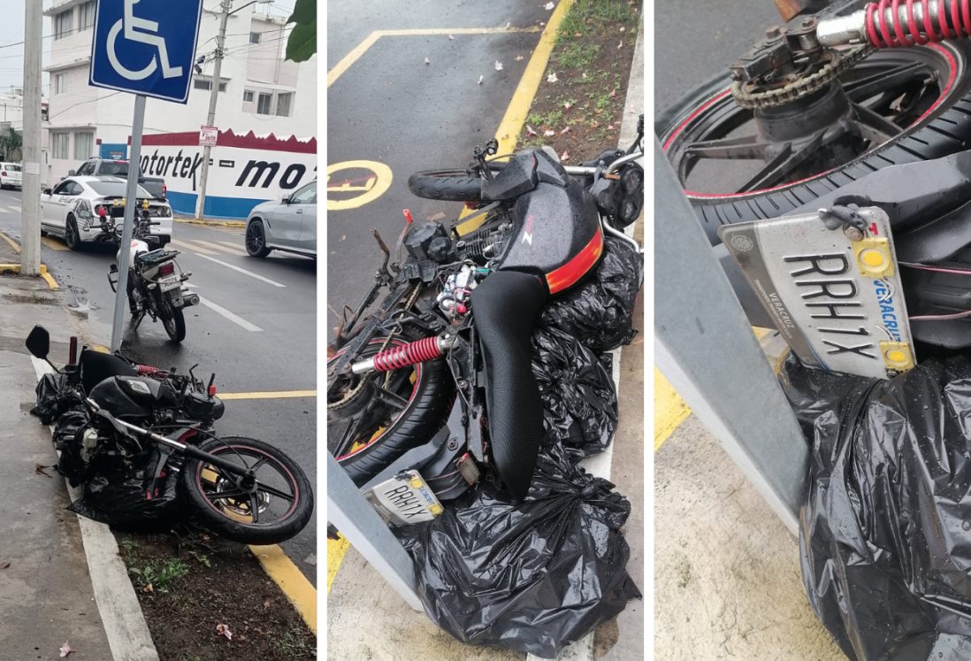 Localizan motocicleta abandonada en el fraccionamiento Costa Verde