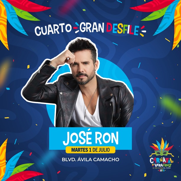 Anuncian al actor José Ron como invitado para el Carnaval de Veracruz 2025
