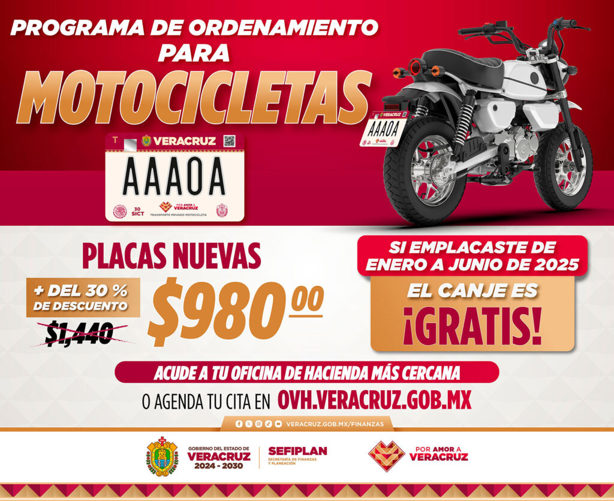 Reemplacamiento de motos: estos documentos debes presentar para placas nuevas en Veracruz a partir de hoy 23 de junio