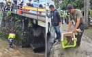 Rescatan a perrita atrapada bajo puente Cri-Cri en Orizaba tras caer al río | VIDEO