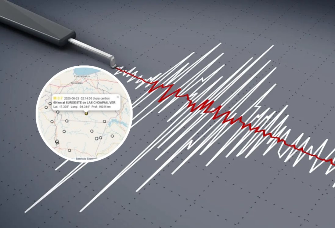 Tiembla en Veracruz: se registra sismo de magnitud 3.7 este lunes 23 de junio