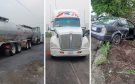 Pipa golpea a vehículo donde viajaba una familia en Puente Nacional