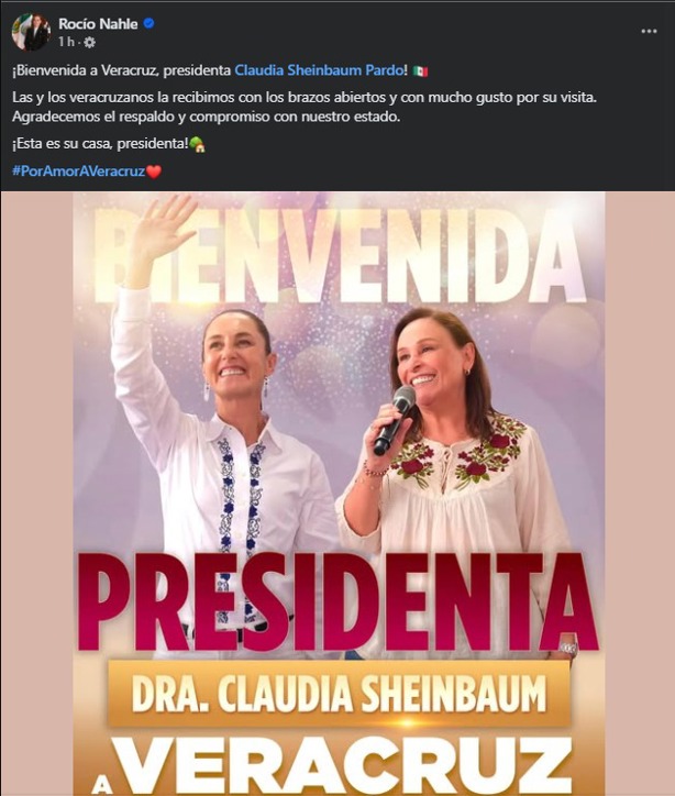 Rocío Nahle da la bienvenida a Claudia Sheinbaum, hoy inaugura el Hospital Materno Infantil I VIDEO Rocío Nahle da la bienvenida a Claudia Sheinbaum, hoy inaugura el Hospital Materno Infantil I VIDEO